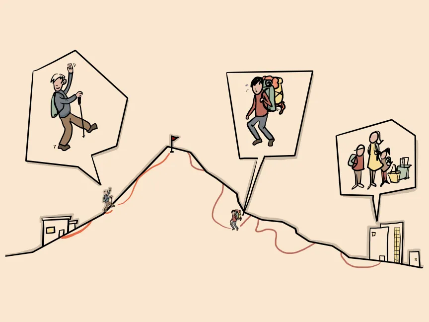 D'broej Rugzak illustratie